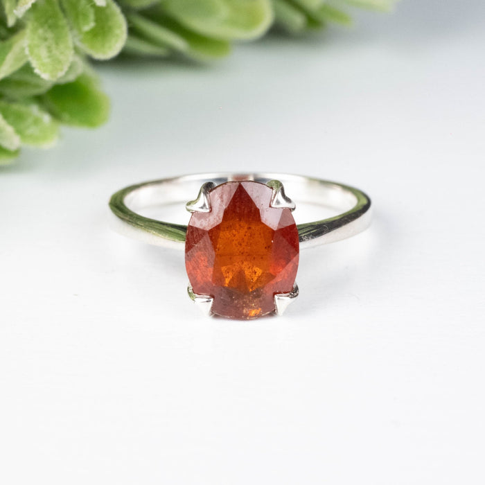 Orange Kyanite Ring 10x8mm Size 8 - InnerVision Crystals