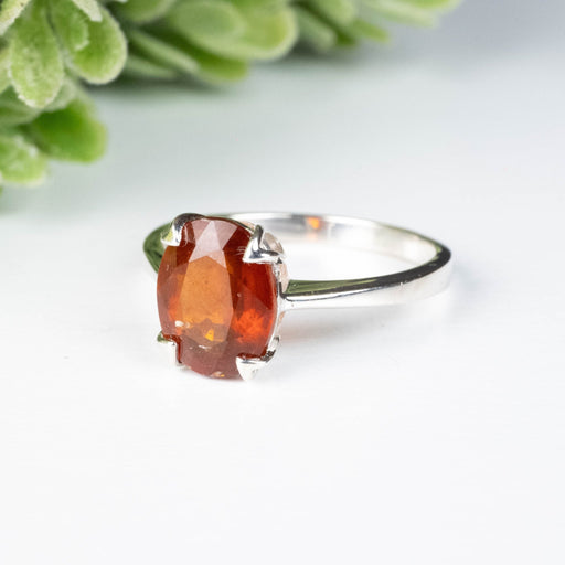 Orange Kyanite Ring 10x8mm Size 8 - InnerVision Crystals