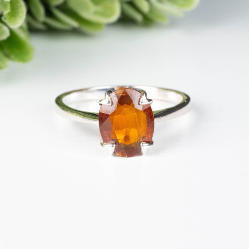 Orange Kyanite Ring 10x8mm Size 9 - InnerVision Crystals