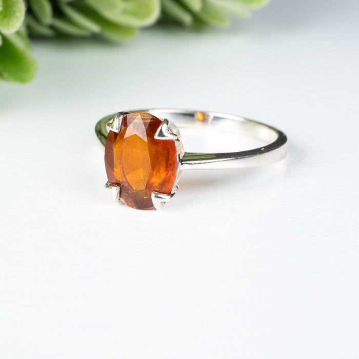 Orange Kyanite Ring 10x8mm Size 9 - InnerVision Crystals