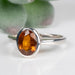 Orange Kyanite Ring 7x5mm Size 6 .925 Silver - InnerVision Crystals