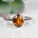 Orange Kyanite Ring 7x5mm Size 6 .925 Silver - InnerVision Crystals