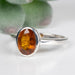 Orange Kyanite Ring 7x5mm Size 6 .925 Silver - InnerVision Crystals