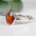 Orange Kyanite Ring 7x5mm Size 7 .925 Silver - InnerVision Crystals