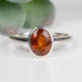 Orange Kyanite Ring 7x5mm Size 7 .925 Silver - InnerVision Crystals