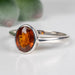 Orange Kyanite Ring 7x5mm Size 8 .925 Silver - InnerVision Crystals
