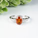 Orange Kyanite + White Topaz Ring 8x6mm Size 8 - InnerVision Crystals
