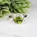 Peridot Ring 10mm Size 6 - InnerVision Crystals
