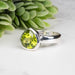 Peridot Ring 10mm Size 6 - InnerVision Crystals