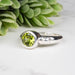 Peridot Ring 6.5mm Size 7.5 - InnerVision Crystals