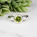Peridot Ring 6.5mm Size 7.5 - InnerVision Crystals