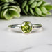 Peridot Ring 7mm Size 7 - InnerVision Crystals