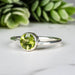 Peridot Ring 7mm Size 7 - InnerVision Crystals