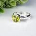 Peridot Ring 8mm Size 7 - InnerVision Crystals