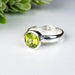 Peridot Ring 8mm Size 7 - InnerVision Crystals