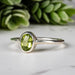 Peridot Ring 8mm Size 8 - InnerVision Crystals