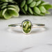 Peridot Ring 8mm Size 8 - InnerVision Crystals