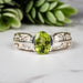 Peridot Ring 8x6mm Size 7 - InnerVision Crystals