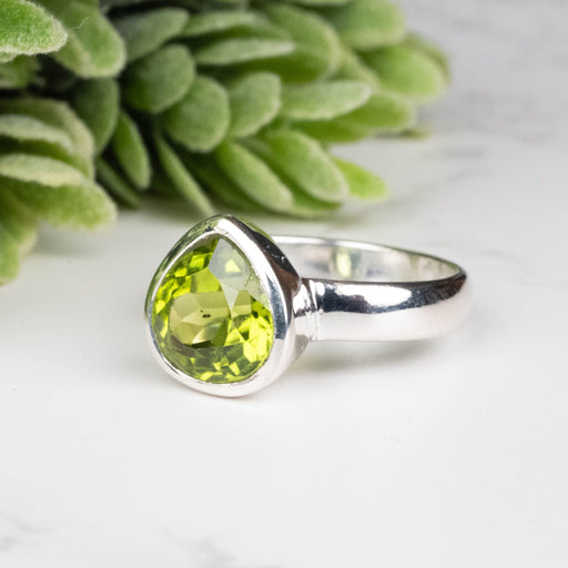 Peridot Ring 9.5mm Size 6 - InnerVision Crystals