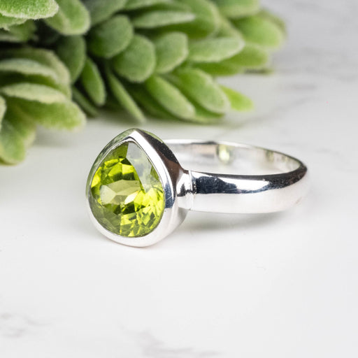 Peridot Ring 9.5mm Size 8 - InnerVision Crystals