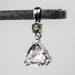 Phenakite 10mm 3 ct + 4mm Moldavite Pendant - InnerVision Crystals
