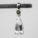 Phenakite 17x8mm 4.4 ct + 4mm Moldavite Pendant - InnerVision Crystals