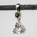 Phenakite 9.5mm 2.25 ct + 4mm Moldavite Pendant - InnerVision Crystals