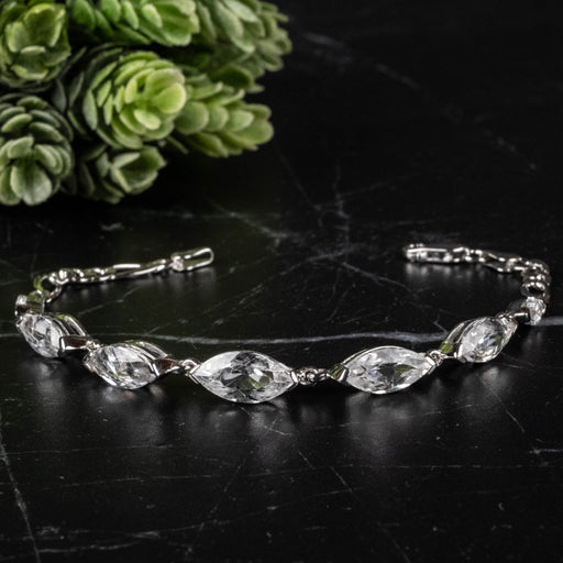Phenakite Bracelet 11.50 carats 7" .925 Silver - InnerVision Crystals