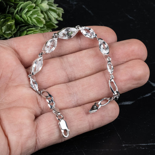 Phenakite Bracelet 11.50 carats 7" .925 Silver - InnerVision Crystals