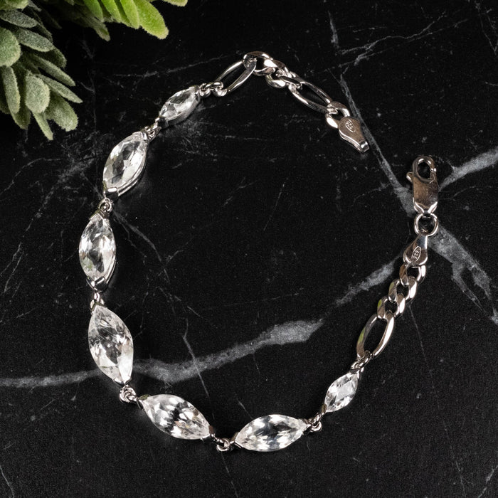 Phenakite Bracelet 11.50 carats 7" .925 Silver - InnerVision Crystals