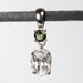 Phenakite + Moldavite Pendant 3.3 ct 27x8mm - InnerVision Crystals