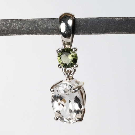 Phenakite + Moldavite Pendant 3.3 ct 27x8mm - InnerVision Crystals