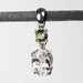 Phenakite + Moldavite Pendant 3.3 ct 27x8mm - InnerVision Crystals