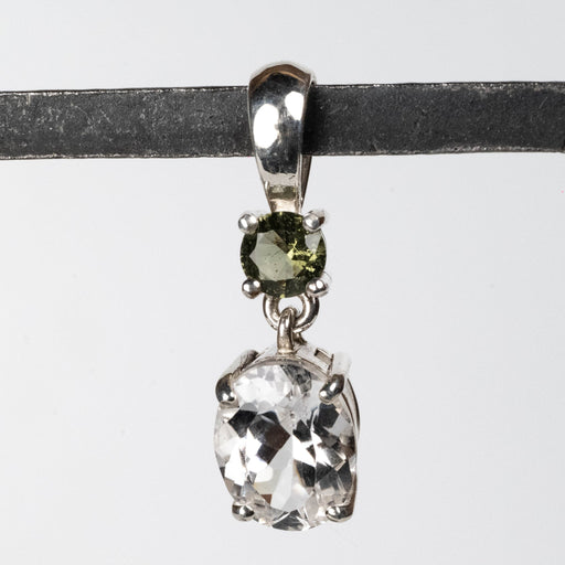 Phenakite + Moldavite Pendant 3.7 ct 27x8mm - InnerVision Crystals