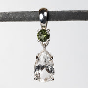 Phenakite + Moldavite Pendant 3.90 ct 29x9mm - InnerVision Crystals