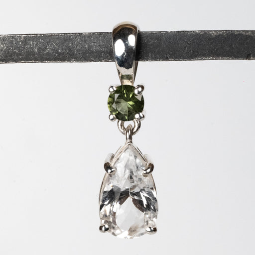 Phenakite + Moldavite Pendant 3.90 ct 29x9mm - InnerVision Crystals