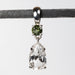 Phenakite + Moldavite Pendant 3.90 ct 29x9mm - InnerVision Crystals