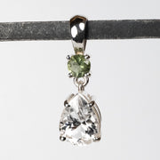 Phenakite + Moldavite Pendant 4.10 ct 28x9mm - InnerVision Crystals