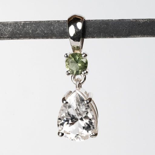 Phenakite + Moldavite Pendant 4.10 ct 28x9mm - InnerVision Crystals