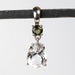 Phenakite + Moldavite Pendant 4.10 ct 29x8mm - InnerVision Crystals