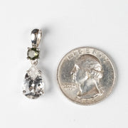 Phenakite + Moldavite Pendant 4.10 ct 30x8mm - InnerVision Crystals