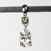 Phenakite + Moldavite Pendant 4.30 ct 30x9mm - InnerVision Crystals