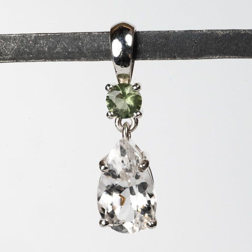 Phenakite + Moldavite Pendant 4.30 ct 30x9mm - InnerVision Crystals