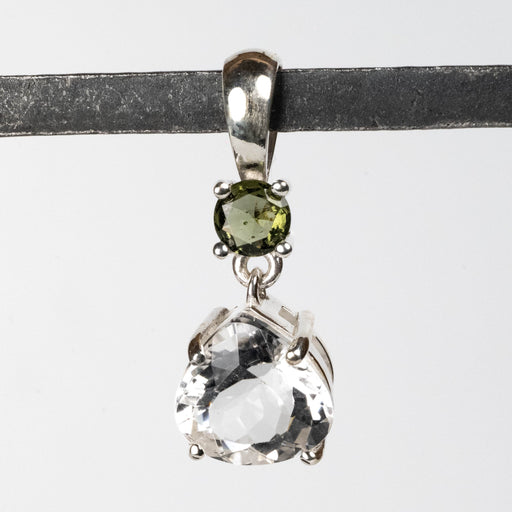 Phenakite + Moldavite Pendant 4.50 ct 27x10mm - InnerVision Crystals