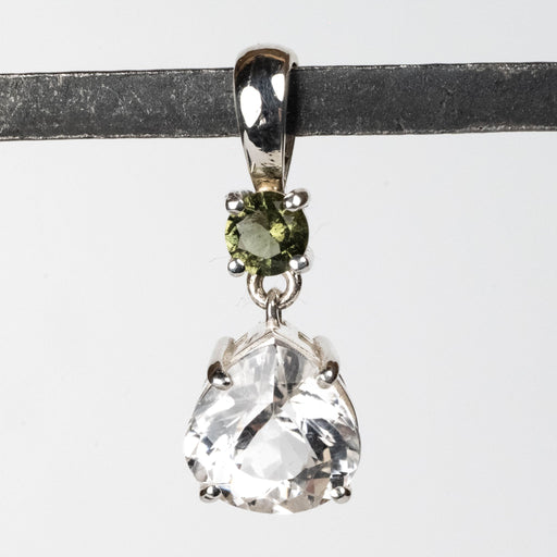 Phenakite + Moldavite Pendant 4.50 ct 27x10mm - InnerVision Crystals