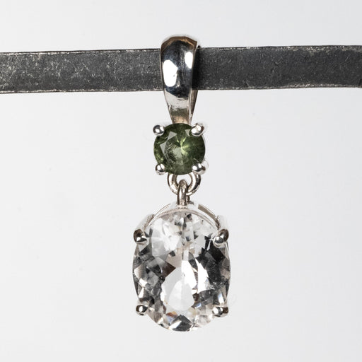 Phenakite + Moldavite Pendant 4.6 ct 29x9mm - InnerVision Crystals