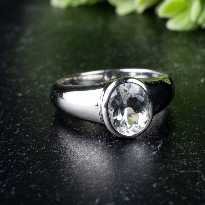 Phenakite Ring 10x7.5mm 2.40 ct Size 9 - InnerVision Crystals