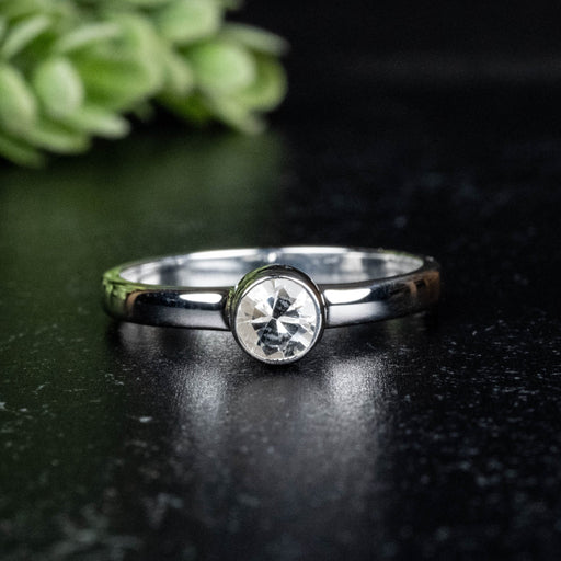 Phenakite Ring 4.5mm 0.36 ct Size 8 - InnerVision Crystals