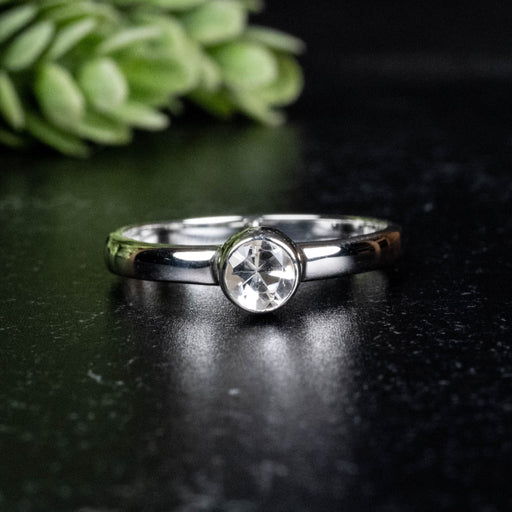 Phenakite Ring 4.5mm 0.36 ct Size 8 - InnerVision Crystals