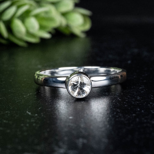 Phenakite Ring 4.5mm 0.36 ct Size 8 - InnerVision Crystals